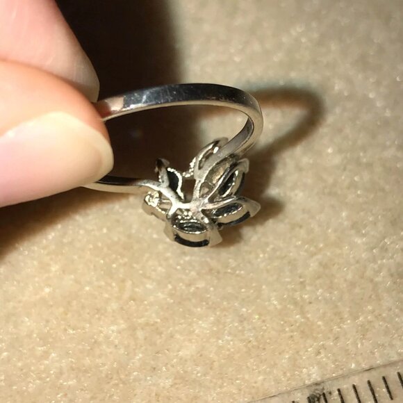 Sterling Silver And Sapphire Ring Size 7 - Picture 8 of 11